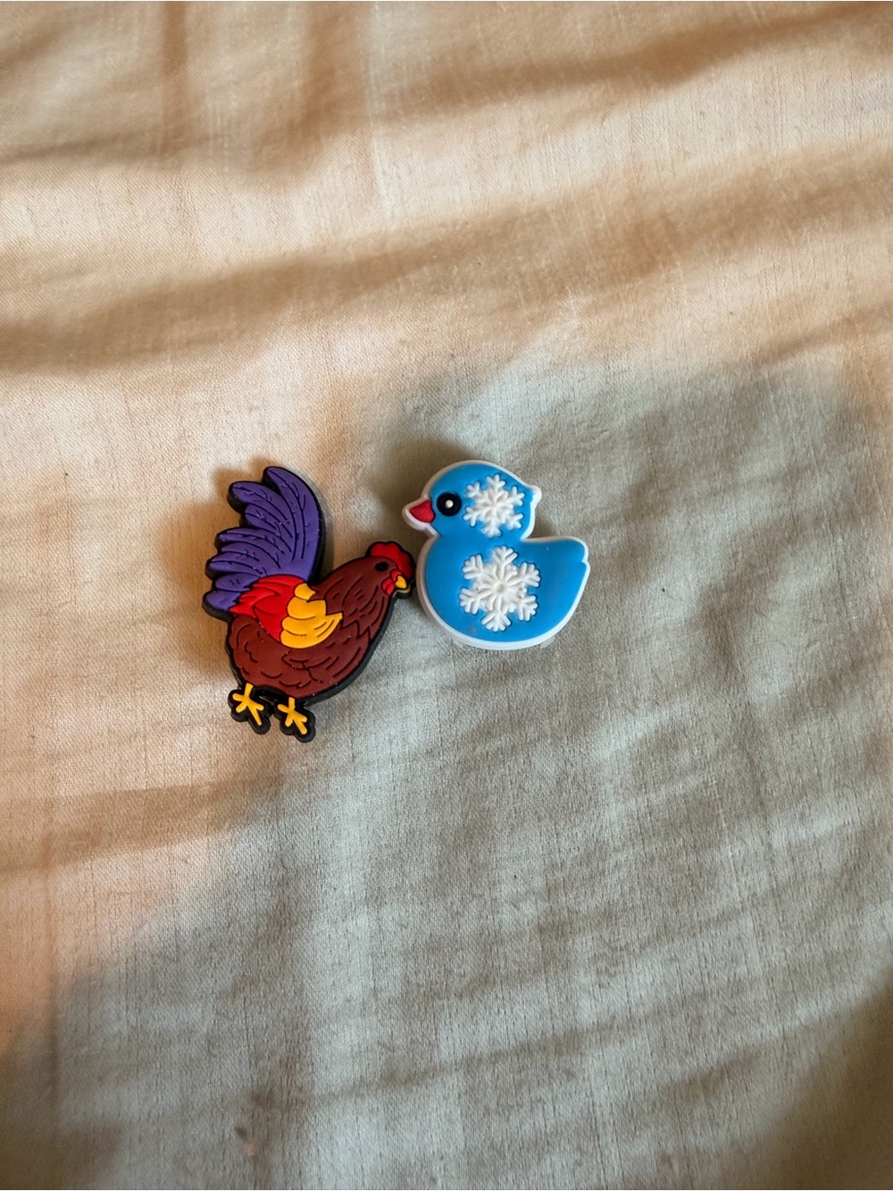 Chicken and duck shoe charms for clogs/ crocs